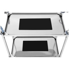 2-shelf stainless steel waiter cart