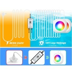 Veealune LED-valgus 40W Lylmple Magnet, Dimmable, basseini ääres kasutatav