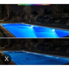 Lampada a LED subacquea 40W Lylmle magnetico, dimmerabile, a piscina, usato