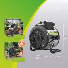 Elektrische verwarmer voor Bio Green Greenhouse, 2000 W