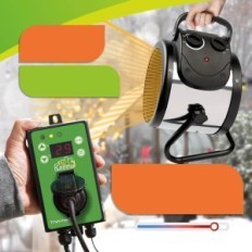 Elektrische verwarmer voor Bio Green Greenhouse, 2000 W