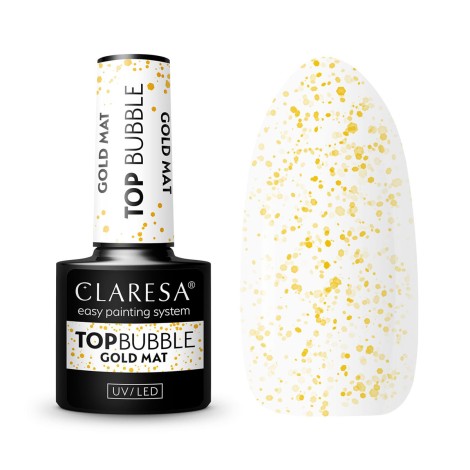 Claresa Top Bubble Gold Matt No Wipe - 5 g
