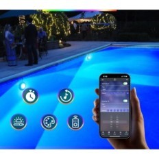 Illuminazione del bacino magnetico LED 40W Lylmle, dimmerabile, 12V, blu