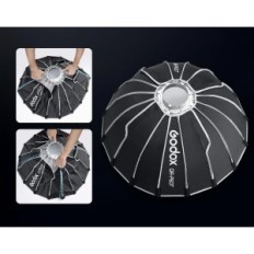 Softbox Parabolical Godox qr-P60T com grade, difusores, fixação de bowen