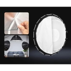 PARABOLISK SOFTBOX GODOX QR-P60T med rutenett, diffusorer, bowen festing