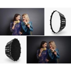 Parabolický softbox godox qr-p60t s mřížkou, difuzory, bowen upevnění