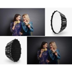 PARABOLISK SOFTBOX GODOX QR-P60T med rutenett, diffusorer, bowen festing