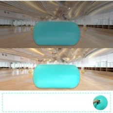 Gymnastic mat with PPXIA pump, Green Air Roll, 100 x 60 cm