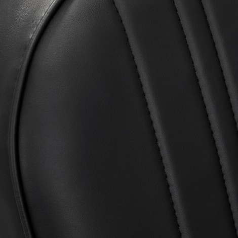 Fauteuil de coiffure Gabbiano Acri doré et noir — gros plan dossier