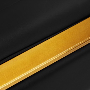 Poltrona da Parrucchiere Gabbiano Acri oro – nero — primo piano della superficie