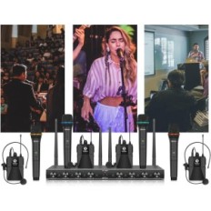 Σύστημα μικροφώνου D Debra, 8 καναλιών, 80 dB, 500-580 MHz