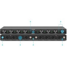 D Debra mikrofonrendszer, 8- csatorna, 80 dB, 500- 580 MHz