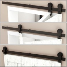 Ein Set für das Schieben von Bonikluba 153 cm (5ft), schwarz, auf 2 Türen