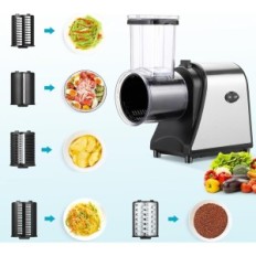 Meykey 250 W Clicer, acero inoxidable con 5 cuchillas, usadas