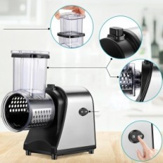 Meykey 250 W Slicer, aço inoxidável com 5 lâminas, usado