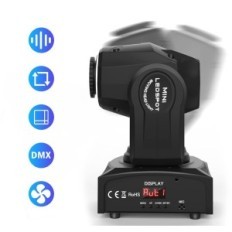 Reflektor UKINING 50 v LED pohyblivé hlavy, 8 návrhů a 8 barev, efekty klubu