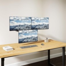 Halter für 3 Monitore GSDM003, UP 27 ", VESA 75 / 100mm, schwarz