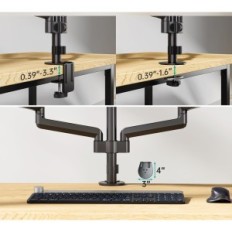 3D Bracket Holder GSDM003, op til 27 ", VESA 75/100 mm, sort, brugt