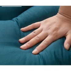 Futón japonés de yoshoot, colchón grueso con almohada, 90x190 cm, azul