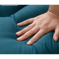 YOSHOOT futon japoński, gruby materac z poduszką, 90x190 cm, niebieski