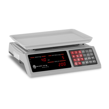 Pirkinių skaičiavimo menas 336x238mm maitinimo šaltinis + įkraunamas 40kg / 2g - baltas