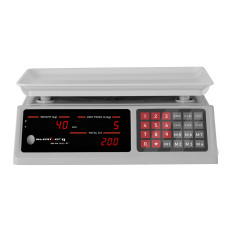 Pirkinių skaičiavimo menas 336x238mm maitinimo šaltinis + įkraunamas 40kg / 2g - baltas