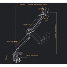 Putorsen LDT23-CO12 handvat, 17-49 inch, tot 18 kg, wit, tentoonstelling
