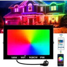 Prenosné LED svetlomet T-SUNUUS, 100W, WiFi, Bluetooth, IP66