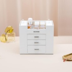Jewelry Casket for Women Seelux, 5 Drawers, White