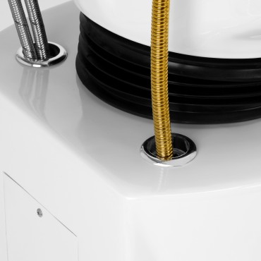 Gabbiano hairdressing wash unit Berlin gold white — close-up of the surface