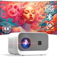 Mini projetor Sainyer, Bluetooth 5, 5G, WiFi, 4K, Full HD 1080p