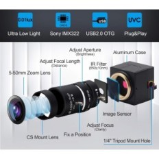 SVPRO ELP-USB4KHDR01-MFV (5-50) USB 1080P FHD avec 5-50mm Zoom