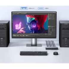 Lüliti KVM Ugreen CM695 DisplayPort 8k 4 USB-ga ja kaabli sadamaga