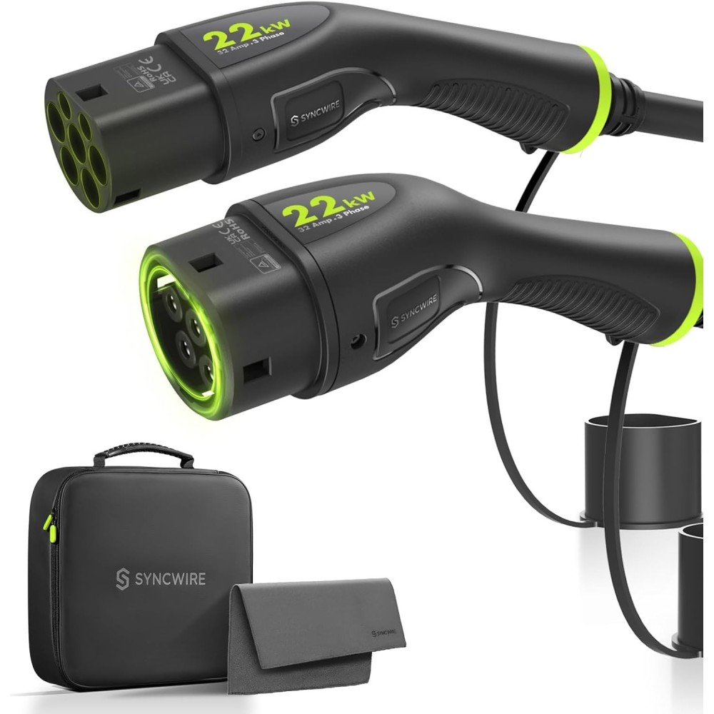 Syncwire charging cable, 22 kW, 32 A, 3 phase, 5 meters