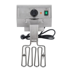 Duplo fritadeira elétrica com tapas de drenagem termostato ego 2x8l