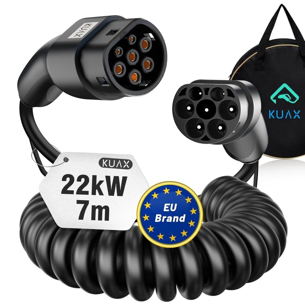 Kuax 22kw 7m Cabel, typ 2, TPE, för S / 3 / X / Y och E-Golf