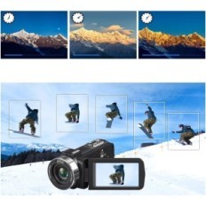 Videocamera 4K 44MP con visione notturna e zoom 18x, 2 batterie
