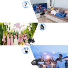 Kamera wideo PITIKI 4K 48MP z nocnym widzeniem i zoomem 18x, 2 akumulatory