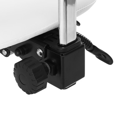 Tabouret Cosmétique Giovanni 1004 Blanc à Base Dorée — gros plan commandes
