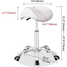 Tabouret rotatif Antlu sur roues pour bureau, salon, cuisine