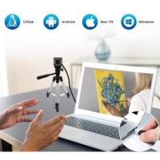 Svpro USB 12MP kamera med belysning, 4k 30fps til din computer