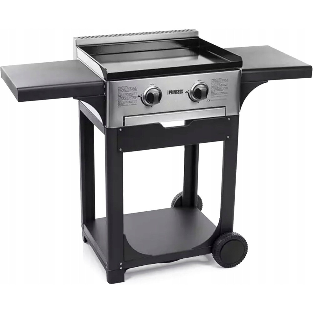 Gas Grill med 2 prinsessebrændere 01.105055.02.001, 69 x 56 x 34 cm