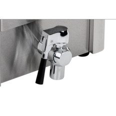 Duplo fritadeira elétrica com tapas de drenagem termostato ego 2x8l