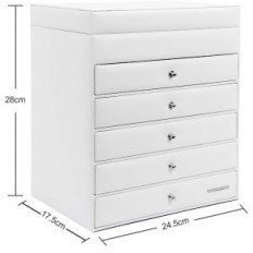 Yorbay Seelux Case, 5 cajones, blanco