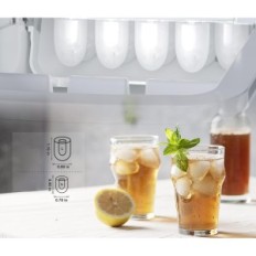 Fougoso 2 l 100 máquina de producción de hielo en 32x26x37cm Fabricador automático de hielo