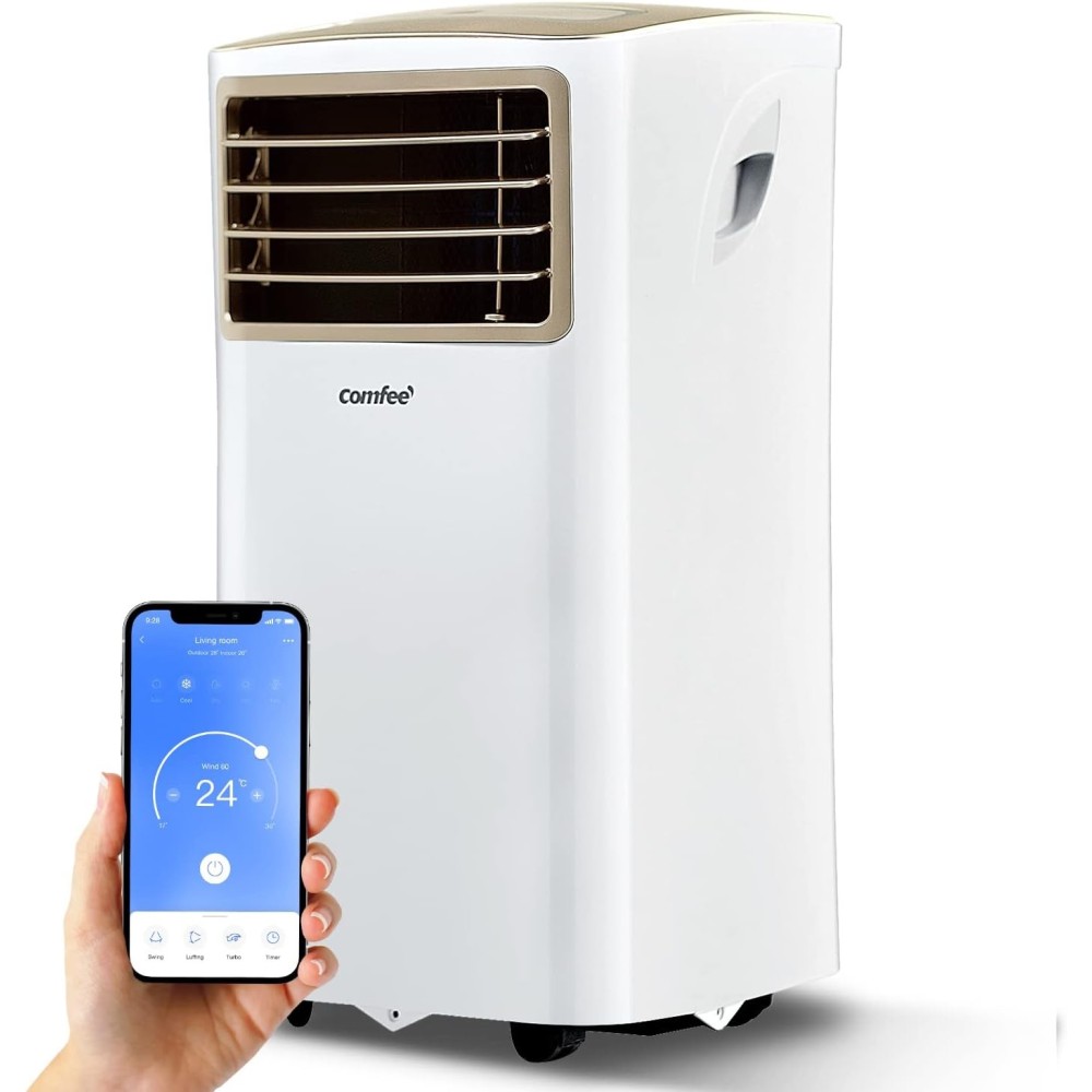 Bærbar klimaanlæg Comfee, 1000 W, 2,6 kW, 230 V, Alexa / Google Assistant