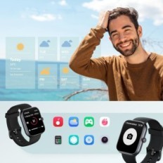 Męski smartwatch Fitpolo, 1,91 cala, IP68, dla Android i iOS