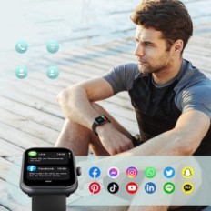 Male Smartwatch FTPOLO, 1.91 inch, IP68, for Android and IOS
