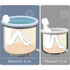 Zložljiva kopel B & Y 80cm 320 l Otroci Barva Mobilna kopel doma in na prostem