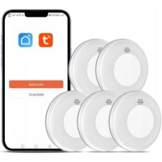 Detektor dymu Safeliveo CS12W, Wi-Fi, Tuya/Smart Life, 5 szt.